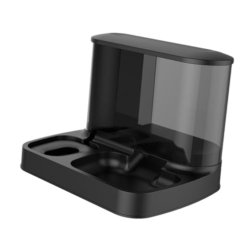 FewNvWa Futterautomat Doppelnapf Futter Und Wasserspender Futterstation Und Haustierfütterer mit Großer Kapazität für Futter Und Wasser für Mehrere Tage, Schwarz FewNvWa Futterautomat Doppelnapf Futter Und Wasserspender Futterstation Und Haustierfütterer mit Großer Kapazität für Futter Und Wasser für Mehrere Tage, Schwarz von FewNvWa