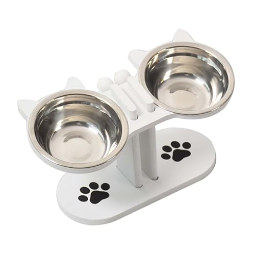 FewNvWa Futterstation für Katzen Und Kleine Hunde mit Erhöhten Näpfen, Weiß FewNvWa Futterstation für Katzen Und Kleine Hunde mit Erhöhten Näpfen, Weiß von FewNvWa