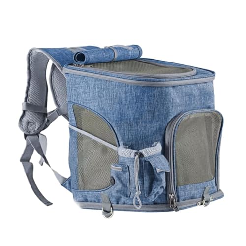 FewNvWa Haustierträger Rucksack Haustier Reisetasche Tragbarer Katzenbeutel Katzen -Rucksackträger für Outdoor, Blau von FewNvWa