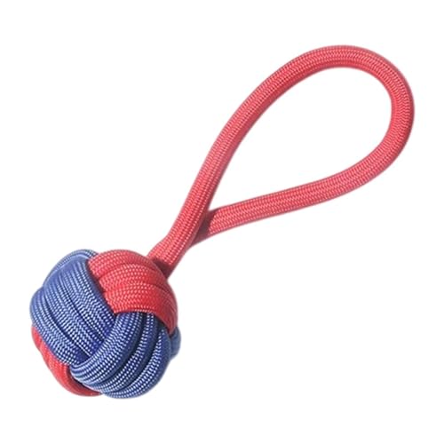 FewNvWa Hunde Knotenball Spielzeug für Interaktives Training Und Wurf, 20cmx6cm Blau Rot von FewNvWa