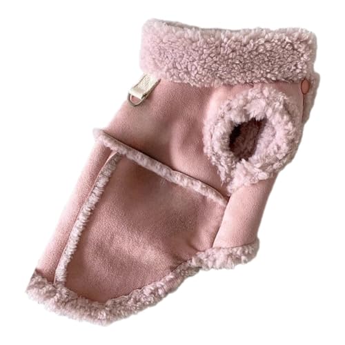 FewNvWa Hunde Weste für Kalte Tage, Schneejacke mit D Ringen, Bekleidung für Haustiere Im Freien, Rosa, S von FewNvWa