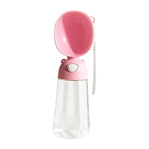 FewNvWa Tragbare Hundewasserflasche für Unterwegs, ROSA, 7.5cmx24cm von FewNvWa