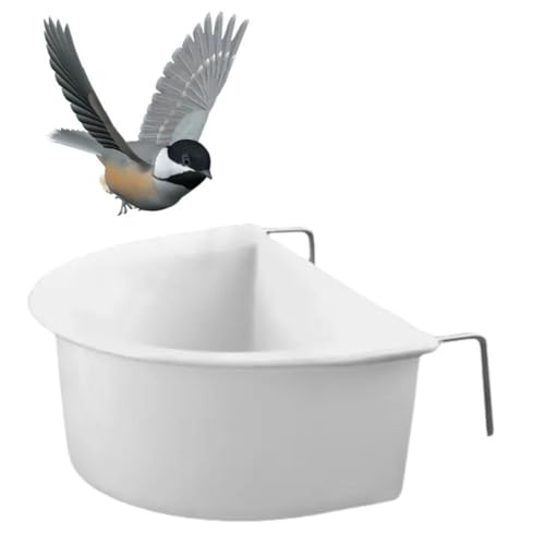 1 x Universal-Kunststoff-Hängebecher für kleine Vögel, Mini-Vogelfutterspender, praktischer Aufbewahrungsbehälter zum Aufhängen, für Papageienkäfig, Ersatz-Futter- und Wasserbecher von Fgbetcv