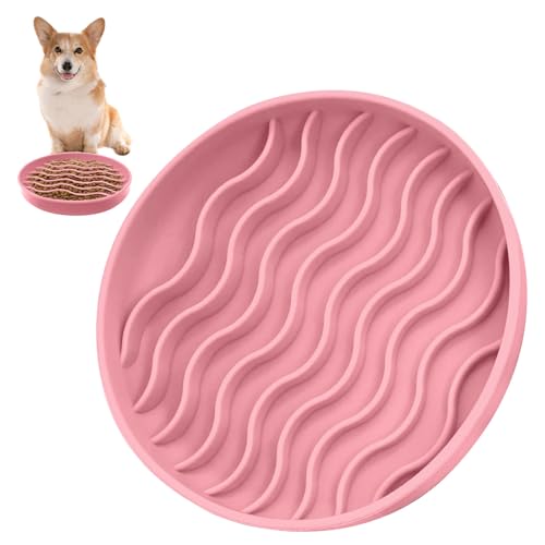 Fhiny Slow Feeder Hundenapf, Silikon Hund Puzzle Schüssel Slow Feeder Puppy Bowls Slow Eating Modern Lick Mat Design Spülmaschine Mikrowelle Fit für schnelle Esser, alle kleinen, mittleren Hunde, von Fhiny