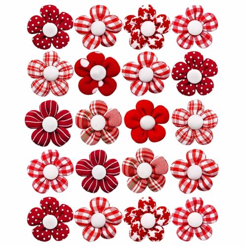 Fhkpsqkcn 20PCS Schöne Haar Seil Stoff Festival Thema Hairties Für Haustier Hund Katzen Valentinstag Verschiedene Pet Haar Dekoration von Fhkpsqkcn