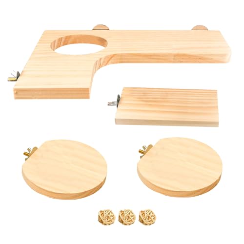 Fhkpsqkcn Hamster Spielplatz Spielzeug Hamster Holzplattform Und Treppen Hamster Plattform Für Käfig Chinchillas Käfig Plattform Käfig Spielzeug von Fhkpsqkcn