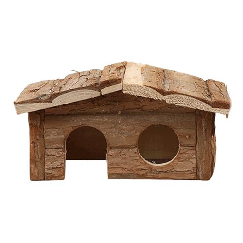 Fhkpsqkcn Kleine Tierverstecke Hütte Holz Schutzhaus Kratzfest Hamsterkäfig Spielhaus Eichhörnchen Käfigzubehör Möbel von Fhkpsqkcn