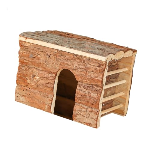 Fhkpsqkcn Kleine Tierverstecke Hütte Holz Schutzhaus Kratzfest Hamsterkäfig Spielhaus Eichhörnchen Käfigzubehör Möbel von Fhkpsqkcn