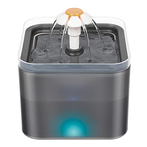 Fhsqwernm Automatischer Wasserbrunnen Elektrischer Wasserspender Hunde LED Wasserreiniger Trinken Haustieren von Fhsqwernm