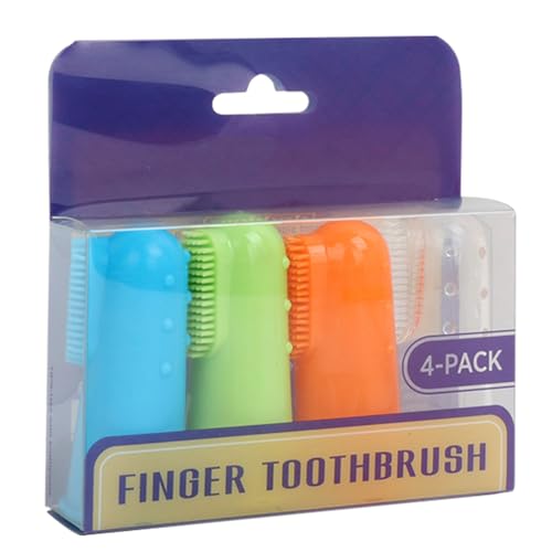 Fhsqwernm 4PCS Weiche Zahnbürste Zähne Reinigung Finger Zahnbürste Entfernen Mundgeruch Zahnbürste Zahnpflege von Fhsqwernm