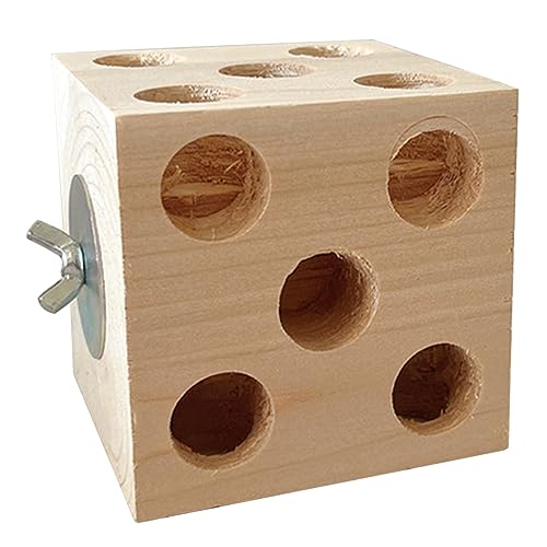 Fhsqwernm Vogelkauspielzeug Papageien Käfig Spielzeug Naturholz Molar Cube Spielzeug für Wellensittiche Papageien Kleine Größe Vögel für Käfig von Fhsqwernm