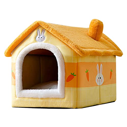 Warm für Katzenhausbett für Indoor-Katzen, waschbar, Karotte, beruhigendes Zelt, Haus für kleine Hunde, Rutschen von Fhsqwernm
