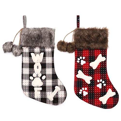 Weihnachtsstrümpfe für Haustiere, hängende Strümpfe, Baum, Hundehütte, Ornament, für drinnen und draußen, Festival-Dekoration von Fhsqwernm