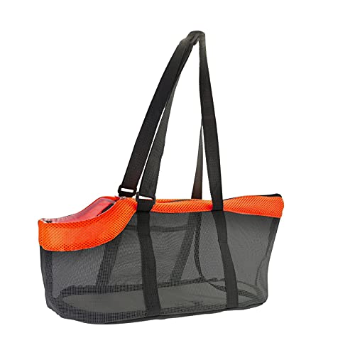 Fiacvrs Faltbare Hunde- und Katzentragetasche, Transporttasche mit zusammenklappbarer Schüssel (19,69 x 8,07 x 7,68 Zoll, weniger als 6 kg)(Gray Orange) von Fiacvrs