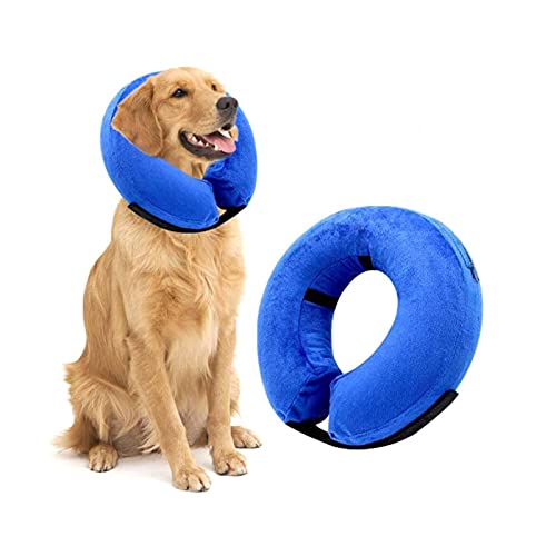 Halsbandkegel für Hunde nach Operationen, aufblasbares Hundekegelhalsband, Hundehalsband, Donut-Halsband, verstellbar für kleine/mittelgroße/große Hunde und Katzen, um Beißen und Kratzen zu verhindern von Fiacvrs