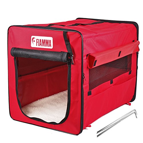 Fiamma Carry Dog Wohnwagen Hundehütte rot 75x49x55 inkl Tragetasche von Fiamma