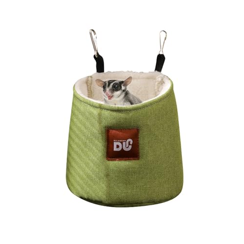 FiboPawer Sugar Glider Schlafsack, Käfig-Hängetasche, warmes Käfigzubehör und Spielzeug für Zuckergleiter, Meerschweinchen, Frettchen, Hamster, Sackschaukel, Hängebett für Gleiter, Ratten, Igel, von FiboPawer