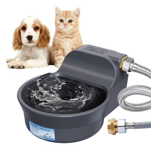 Wasserspender für Hunde, patentiert, automatischer Wassernapf, passend für 1,9 cm GHt-Wasserhähne, Wasserspender für Hunde, Haustier-Wasserspender für Hunde, Huhn, Outdoor-Wassernapf, inklusive 1,5 m von Ficuswin