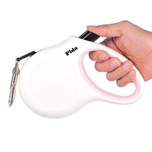 Fida Retractable Dog Leash Large Breed, Heavy Duty 16 ft Dog Walking Leash for Large Dogs up to 110 lbs, 360° Tangle Free, White von Fida