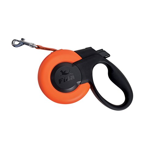 Fida VP2151 Ranger Retractable Tape Lead, Größe S, 4,6 cm, Orange/Schwarz von Fida