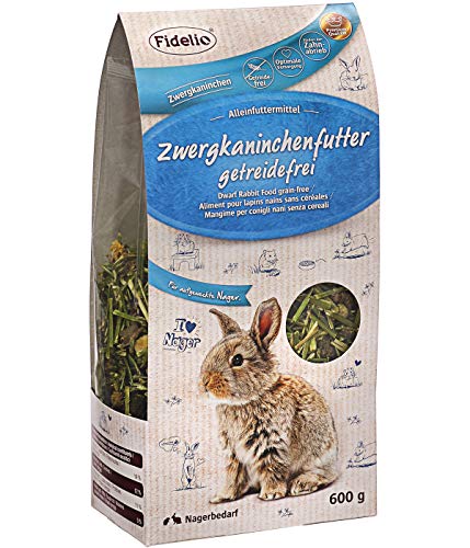 Fidelio Nagerfutter, Zwergkaninchenfutter, getreidefrei, 600 g von Fidelio