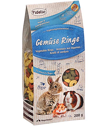 Fidelio Nagersnack, Zwergkaninchensnack, Gemüse Ringe, 200 g von Fidelio