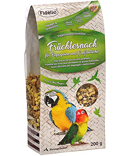 Fidelio Ziervogel-Snack, Früchtesnack für Papageien und Großsittiche, 200 g von Fidelio