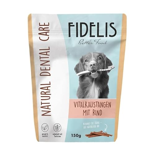 Fidelis - Vitalkaustange Rind - Zahnpflege Snacks für Hunde 150gr - Luftgetrocknete Hunde Leckerlis aus 100% natürlichen Rohstoffen - Hunde Leckerli als Snack zur Zahnhygiene von Fidelis