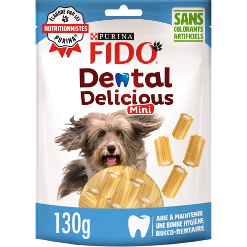 FIDO Dental Delicious Mini | Leckerli | Kauknochen für Hunde | 6er Pack (6 x 130 g) von Fido