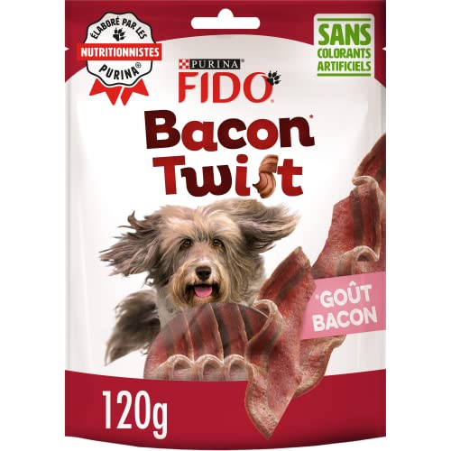 Fido Bacon Twist Hundesnacks, 120 g, 6 Stück von Fido