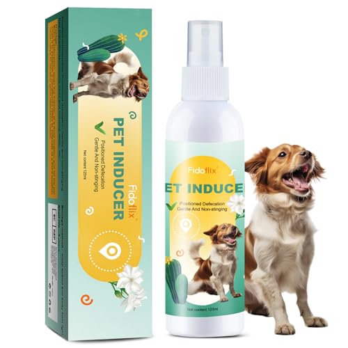 FidoFlix Go Here Hundetöpfchentraining, Spray für drinnen und draußen, Trainingsspray für Hunde zum Pinkeln an einer Stelle, verhindert, dass Ihr Haustier den Teppich verschmutzt, 120 ml von FidoFlix