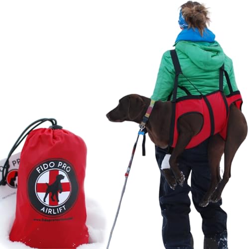 FidoPro FIDO PRO - Airlift Hunderettungsgeschirr, red, Medium von FidoPro