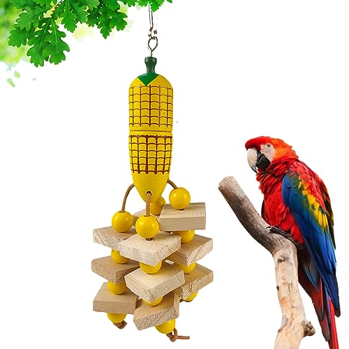 Fidosfav Vogel Papagei Spielzeug Bunte Vogel Papagei Kauspielzeug Holz Spieße, gut aussehende Käfig Dekoration Zubehör Anzüge für afrikanische graue Kakadus Amazonas Papageien Papageien Vögel von FidosFav