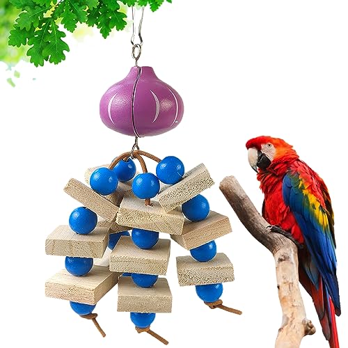 Fidosfav Vogel Papagei Spielzeug Bunte Vogel Papagei Kauspielzeug Holz Spieße, gut aussehende Käfig Dekoration Zubehör Anzüge für afrikanische graue Kakadus Amazonas Papageien Papageien Vögel von FidosFav