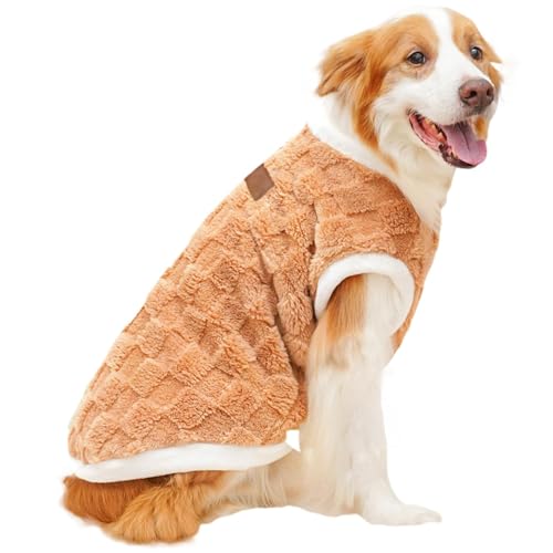 Fierudeng Pullover für Hunde | Winterjacke für Hunde aus Plüsch – warme Hunde-Winterweste, Katzenkleidung, Haustierbekleidung für große Hunde, kalte - und Wintersaison von Fierudeng