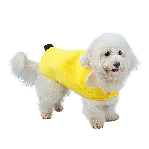 Filhome Hunde Kostüm Kleidung Banane Cosplay Haustier Halloween Weihnachten Ankleiden Kleid für kleine mittlere Welpen Katze Hunde (L) von Filhome