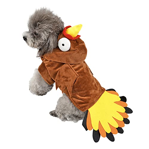 Filhome Hunde Truthahn Kostüm Haustier Halloween Weihnachts Cosplay Kostüm Thanksgiving Kleidung für Hunde Katzen (L) von Filhome