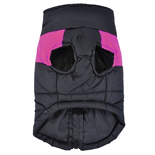 Filhome Hundejacke Haustier wasserdicht Anti Schnee Nylon Jacke Winterweste Hundemantel Hundekleidung Bekleidung Winterjacke Hundegeschirr (Rosa/L) von Filhome