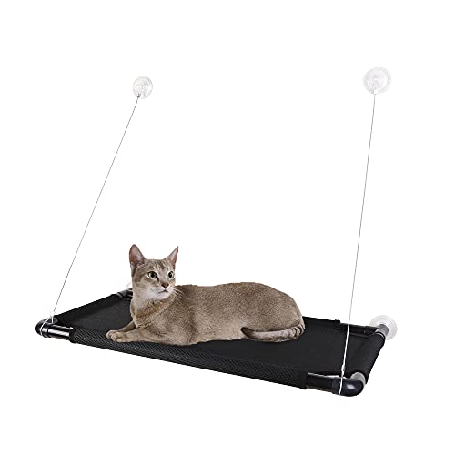 Filhome Katzenbett Hängematte Rundum 360° Sonnenbad mit unteren Stützen, Katzen Fenstersitz, Katzenhängematte, für alle Katzen - 67 x 39 cm - bis 31kg von Filhome