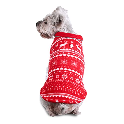 Filhome Weihnachten Hundejacke Hundemantel Winterweste Reflektierenden Ärmellose Wende-Daunenjacke Warm Hunde Jacken Für Herbst Winter von Filhome