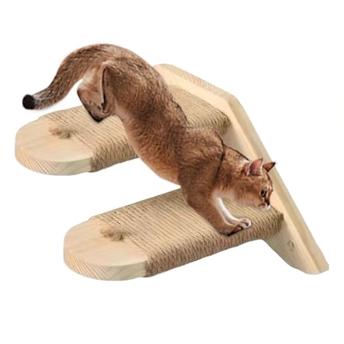 Cat Wall Steps, Cat Climbing Steps, Cat Stairway in Natural Pine Wood, Space-Saving Safe Cat Stairs, Cat Climbing Shelf Wall Mounted, Easy to Use, Portable for Cat Climbing Playing Resting von Filvczt