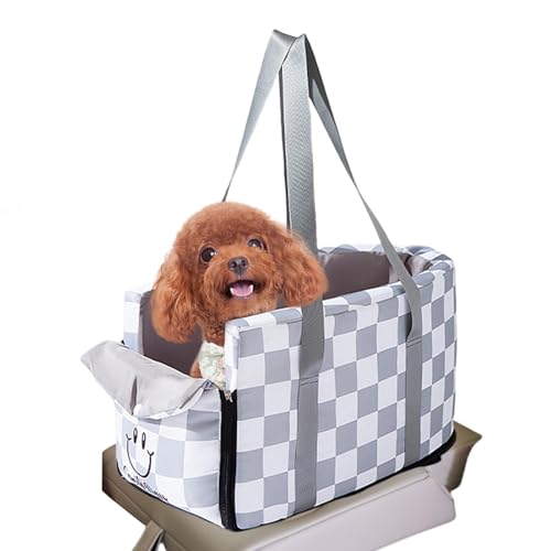 Cute Dog Car Seat, Oxford Cloth Center Console Pet Seat, Multipurpose Dog Seat, Anti Escape Pet Seat, Elevated Dog Booster Car Seat, Easy to Use, Portable for Most Vehicles von Filvczt