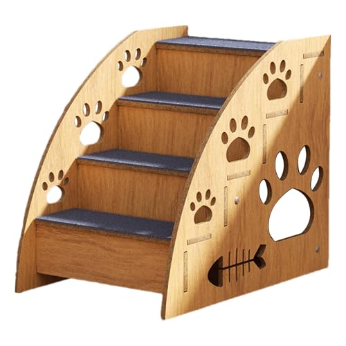 Dog Bed Stairs, Indoor Pet Stairs Dog Steps, Cat Stairs Wooden Pet Steps, Non Slip Dog Stairs, Waterproof Pet Stairs, Easy to Use, Portable for Large, Medium, Small Dogs and Cats von Filvczt