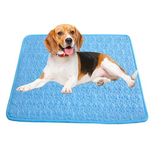 Dog Cooling Mat, Non-Slip Dog Summer Cooling Mat, Dog Sleeping Mat, Foldable Cooling Dog Bed, Waterproof Cat Dog Cooling Mat, Easy to Use, Washable, Portable, Suitable for Pets von Filvczt