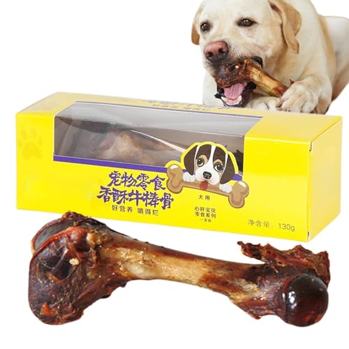 Dog Marrow Bone, Real Beef Shank Dog Bone, Aggressive Dog Toys, Natural Large Breed Dog Treats, Cheese & Beef Healthy Bone, Easy to Use, Portable for Aggressive Chewers von Filvczt