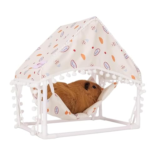 Filvczt Bunny Houses Hideouts, Atmungsaktives Hamsterversteck Bequemer Hamsterunterschlupf Holz Hamsterhaus Hamster Eckhaus Einfach zu Bedienen Tragbar für Hamster und Meerschweinchen von Filvczt