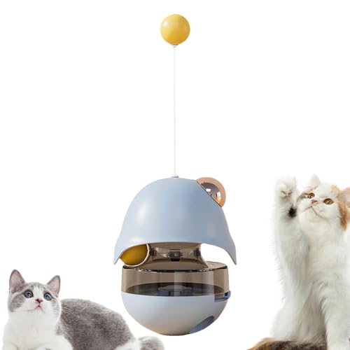 Cat Treat Dispenser, Kitten Food Ball, Small Cat Food Balls, Slow Feeder Cat Food Toy, Cat Food Dispenser Interactive Puzzle Ball Toy, Easy to Use, Portable for Pet Training von Filvczt