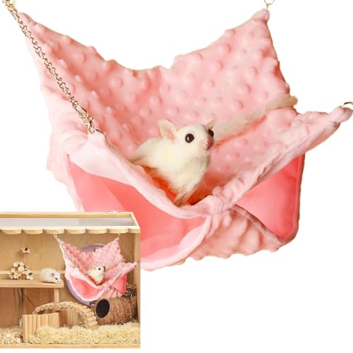 Filvczt Guinea Pigs Hammock, Hamster Hammock Ferret Bed, Cage Nest Hamster Swing, Chinchilla Bed Bunny Hammock, Cage Hammocks, Easy to Use, Portable for Parrot Squirrel Hamster von Filvczt