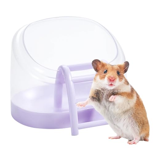 Filvczt Hamster-Badewanne, Kleintier-Toilette, Sandbadewanne, stabiler Hamster-Sand-Badebehälter mit Leiter, für Hamster, Rennmäuse, Kleintiere von Filvczt