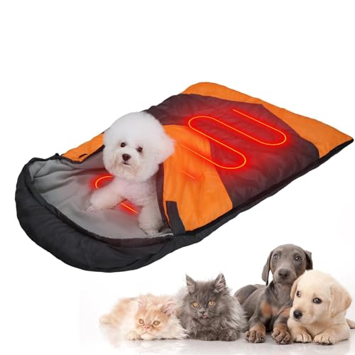 Filvczt Heating Sleeping Bag, Cat Warmer Heating Bag, Outdoor Backpacking Gear, Pet Sleeping Bed, Heat Dog Sleeping Bag, Easy to Use, Portable for Traveling Hiking Backpacking von Filvczt